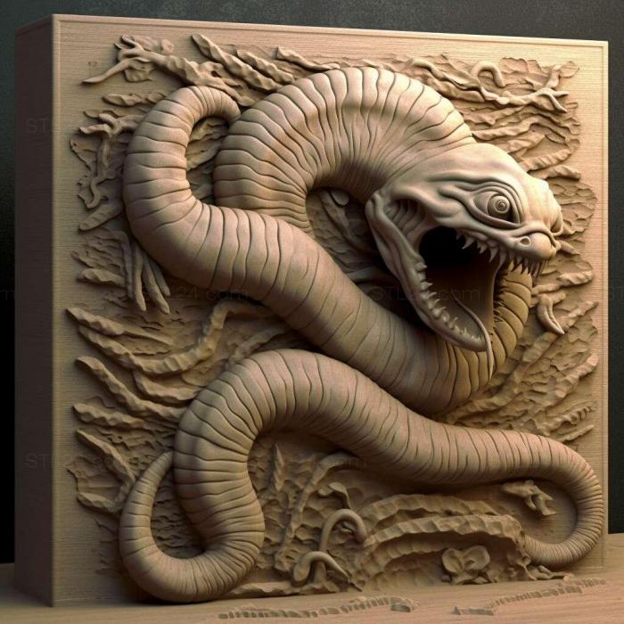 Games (Death Worm 3, GAMES_29915) 3D models for cnc